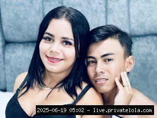 Young couple full of great energy come and enjoy a good show