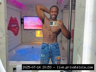 Hot muscular and black Latin dancer, ready to play