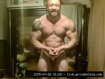 nude flexing in pvt 18/min #muscle #bigcock #strip #beard